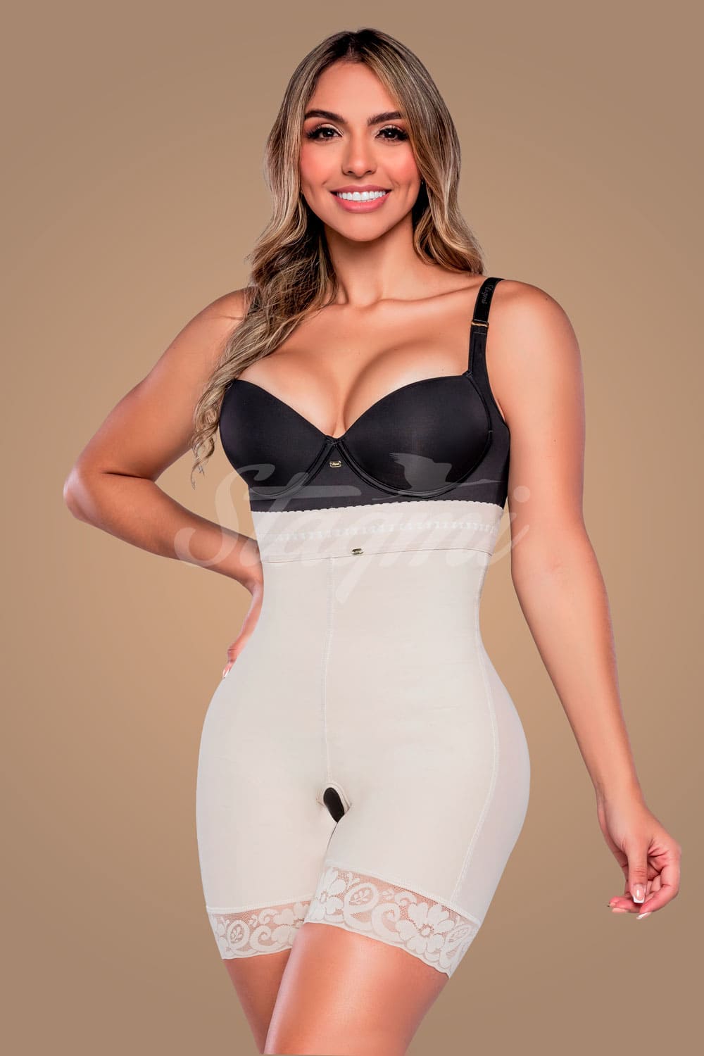 Panty Faja invisible estable, ideal para vestidos uso diario y no se enrolla garantizado de color Beige Black y cocoa