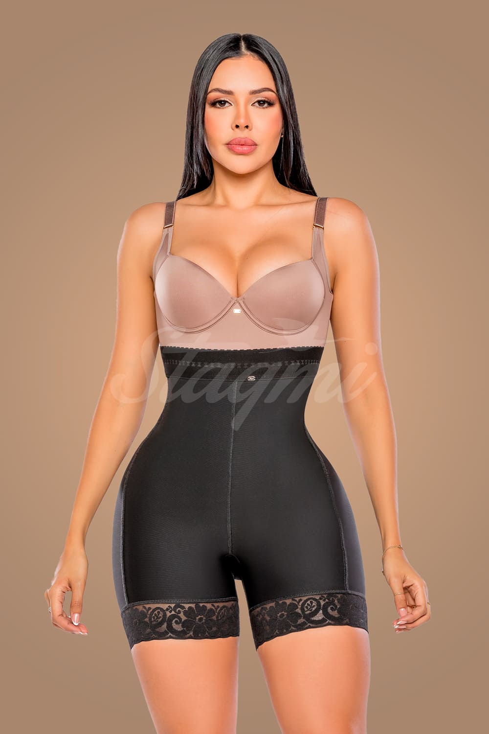 Panty Faja invisible estable, ideal para vestidos uso diario y no se enrolla garantizado de color Beige Black y cocoa